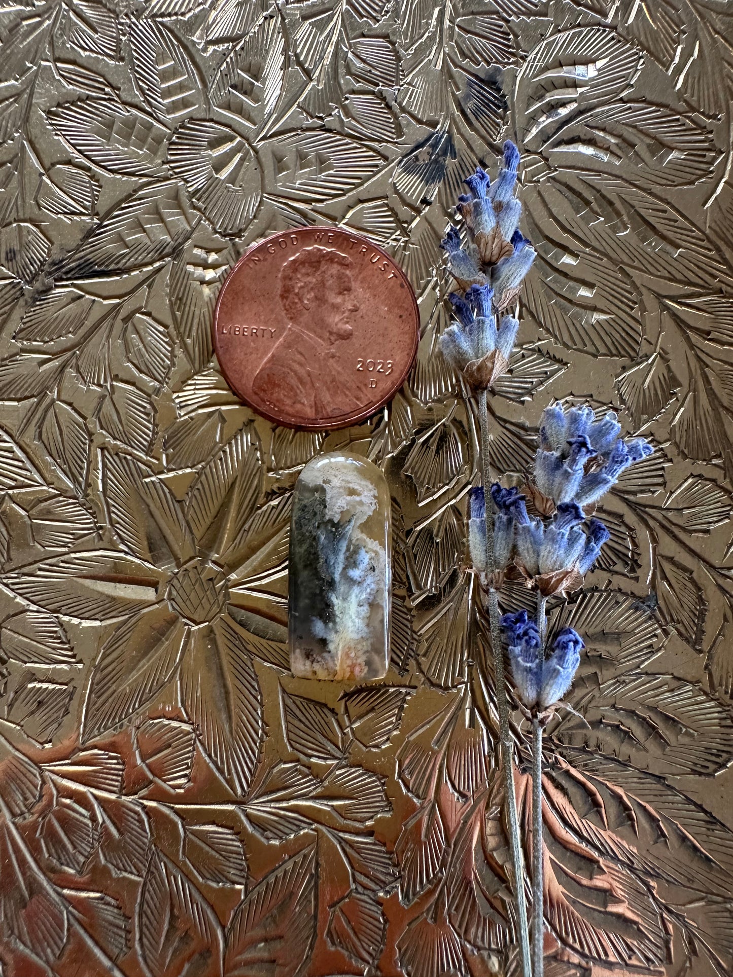 Graveyard Point Plume Agate Cabochon A