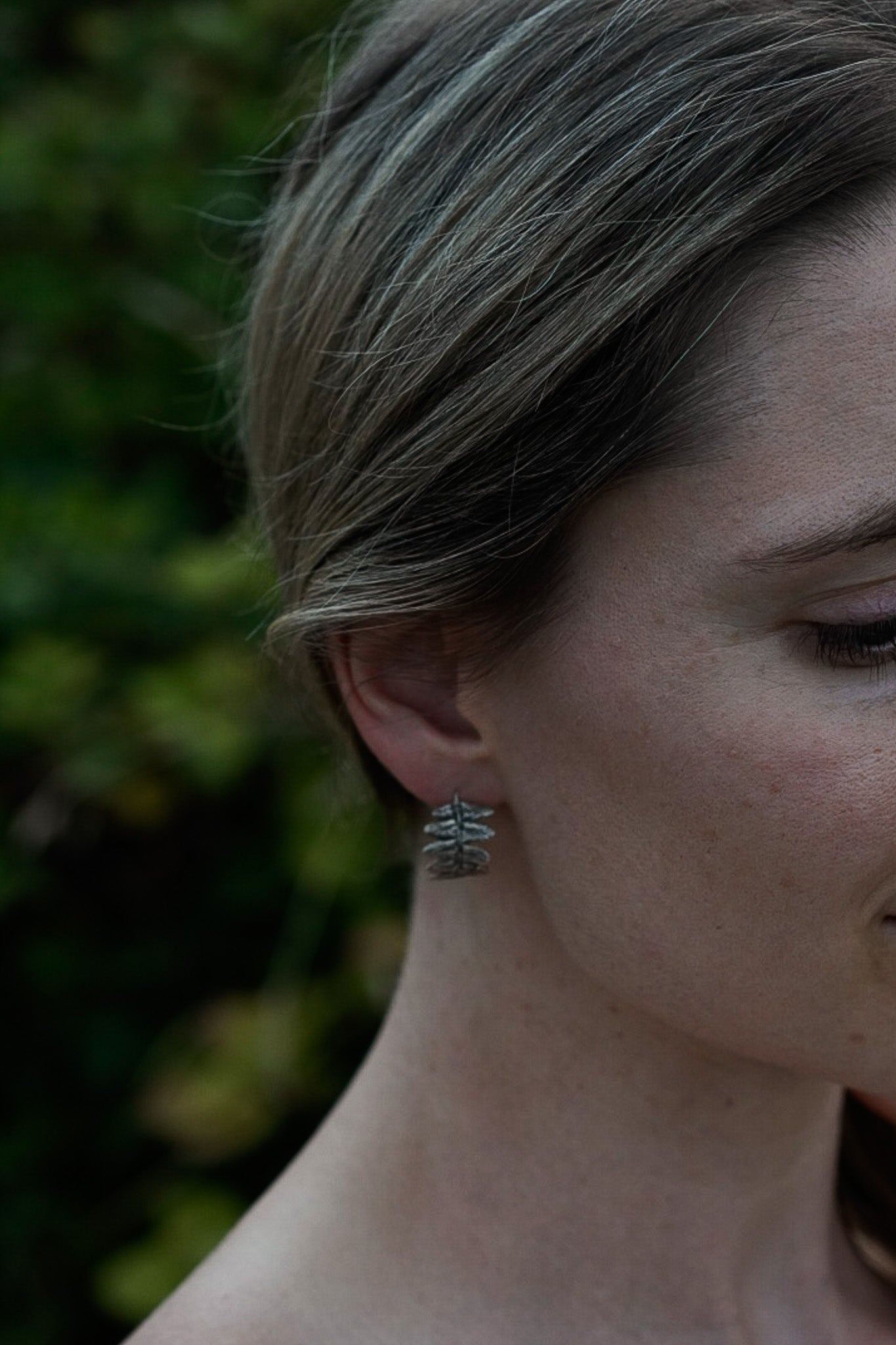 Fern Hoop Earrings