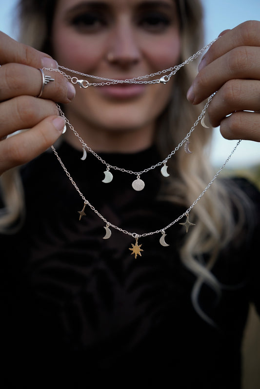 Moon Phases Charm Necklace