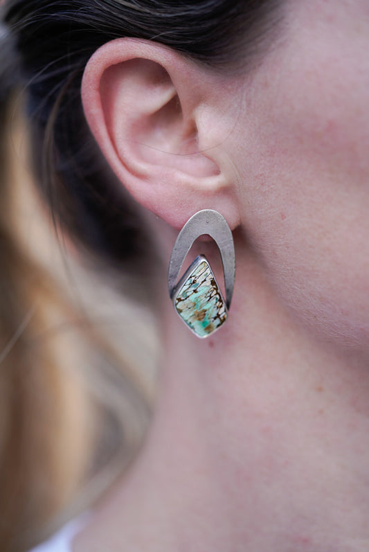 Australian Variscite Statement Earrings