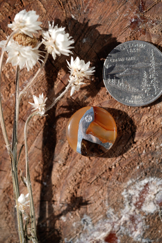 Kintarsia Cabochon - Diamond River No.8