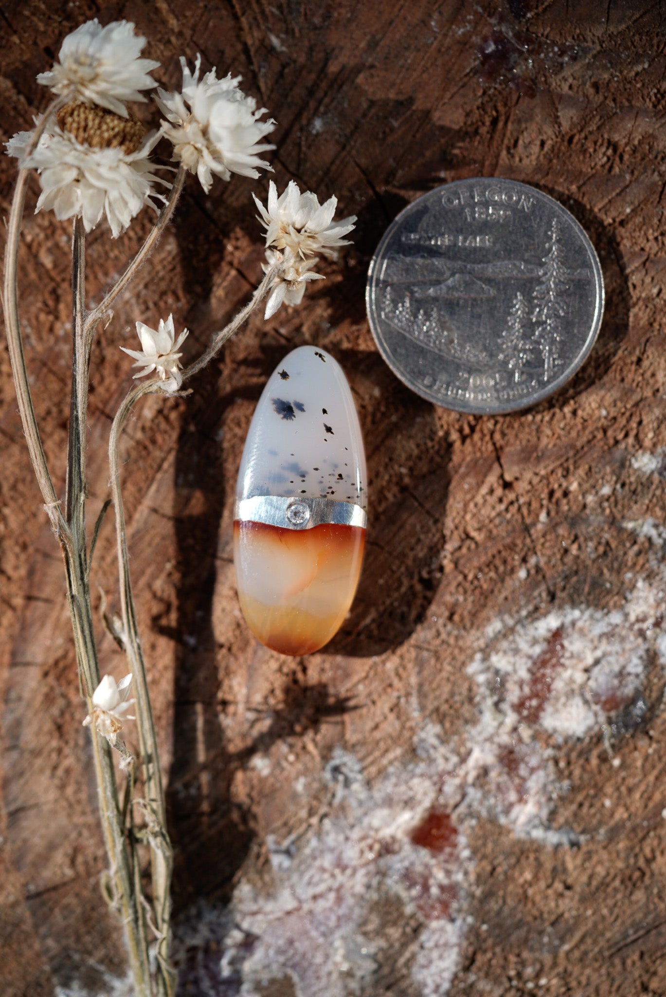 Kintarsia Cabochon - Diamond River No.7