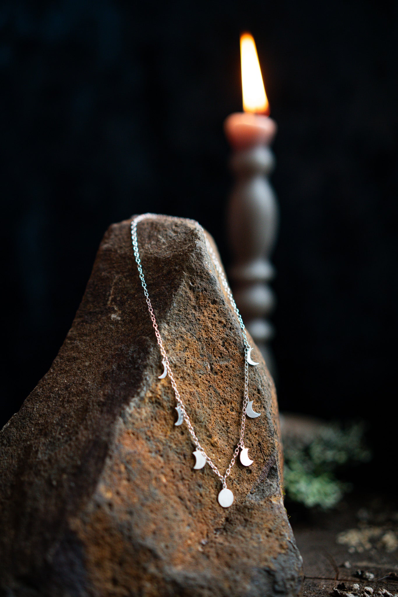 Moon Phases Charm Necklace