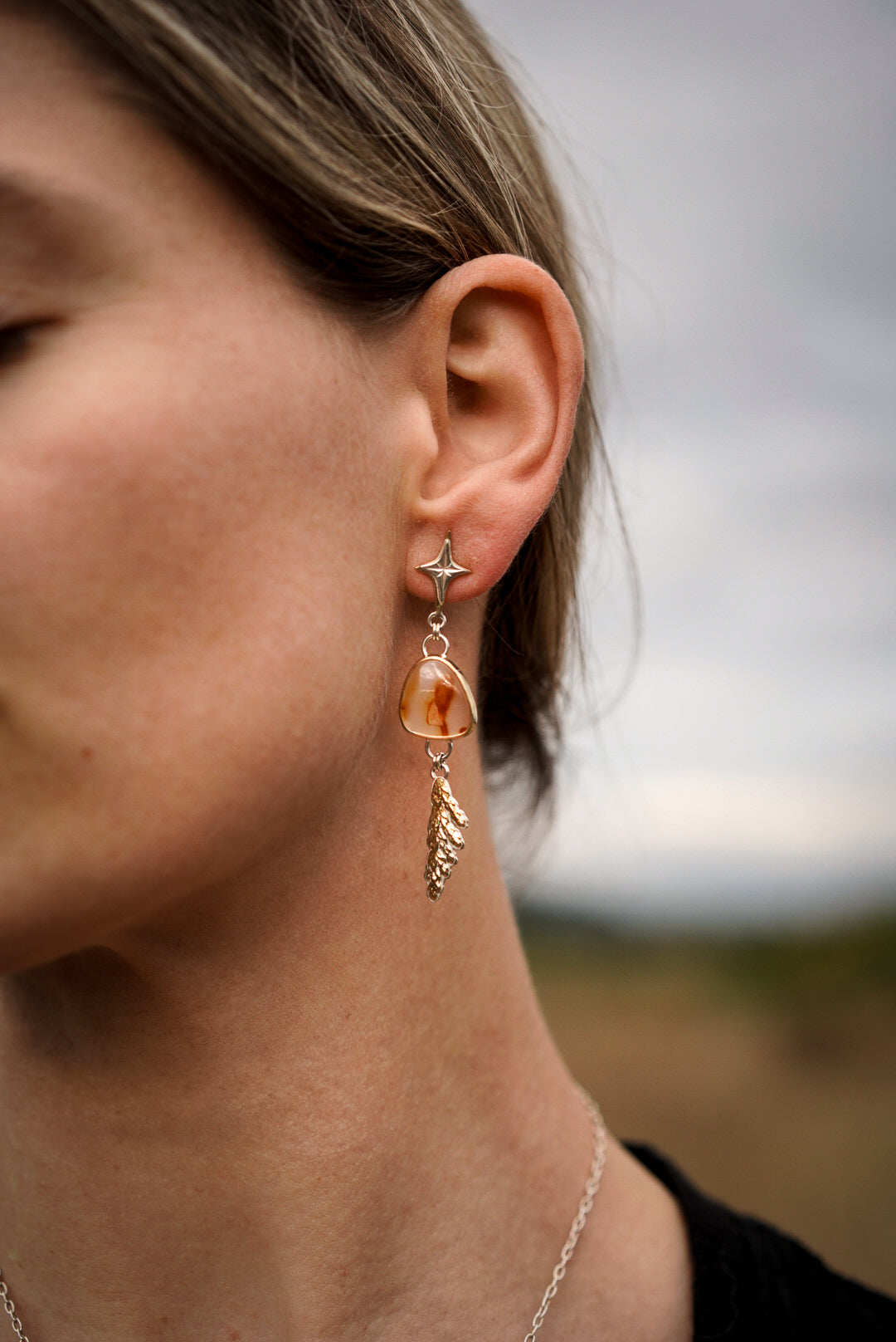 Glowing Willamette Statement Studs