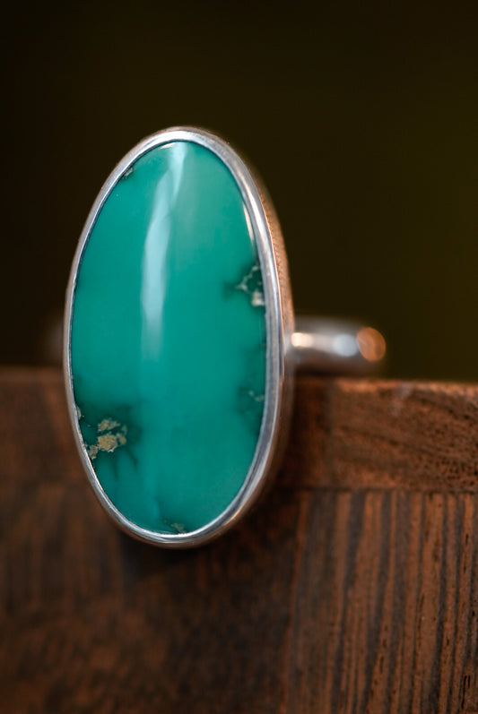 Turquoise Simple Statement Ring - Size 8