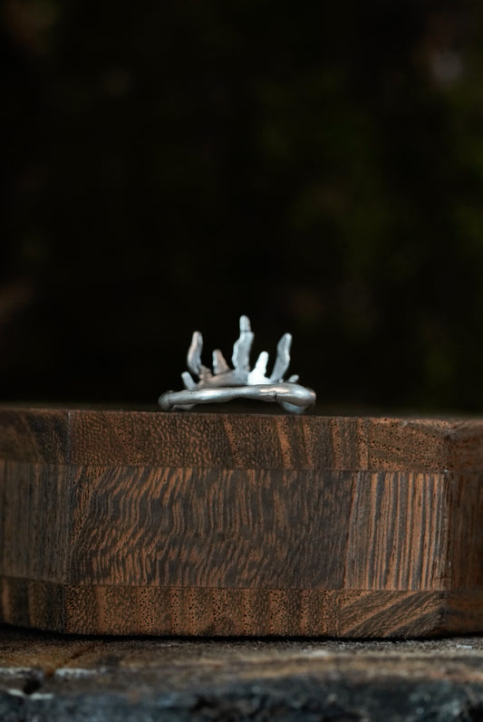 Crown of Chaos Ring - Sterling Silver Size 7.75