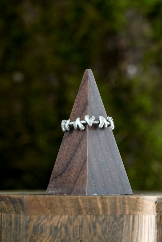 Wild Hearts Ring - Sterling Silver Size 7.25