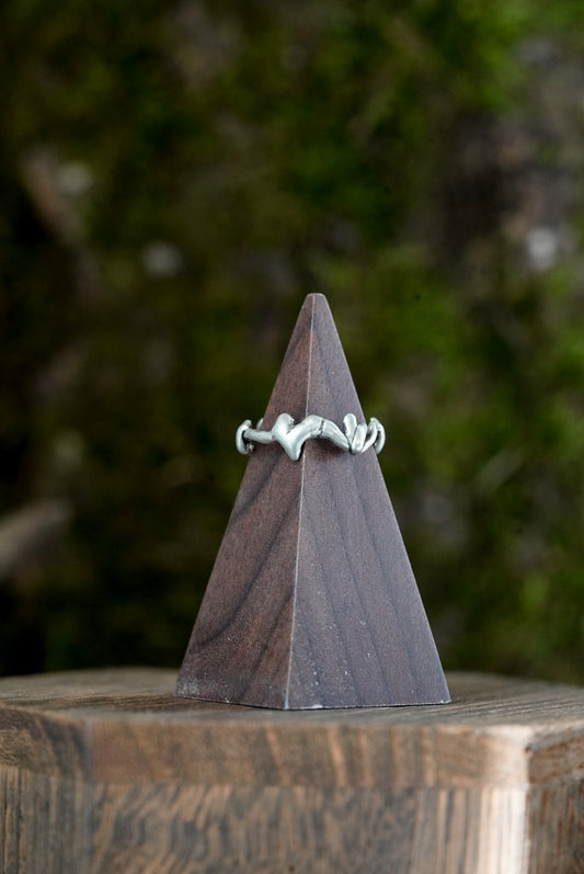 Wild Hearts Ring - Sterling Silver Size 3.75