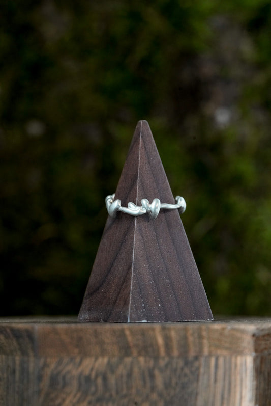 Wild Hearts Ring - Sterling Silver Size 6