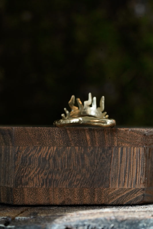 Crown of Chaos Ring - Brass size 9.75