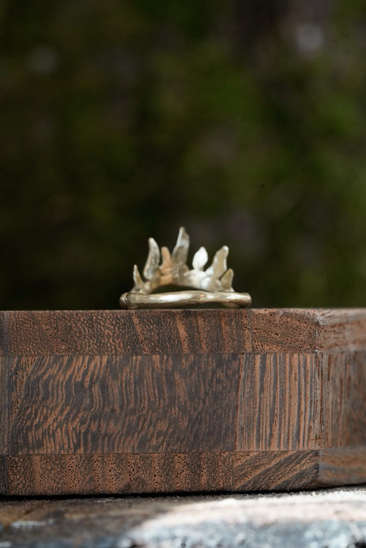 Crown of Chaos Ring - Brass Size 6.75