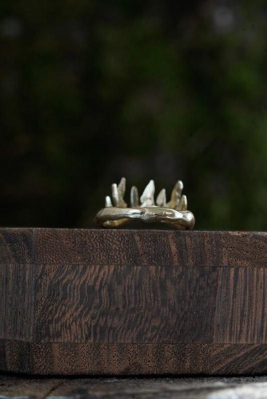 Crown of Chaos Ring - Brass Size 6.25
