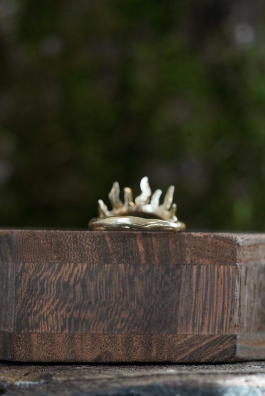 Crown of Chaos Ring - Brass Size 8