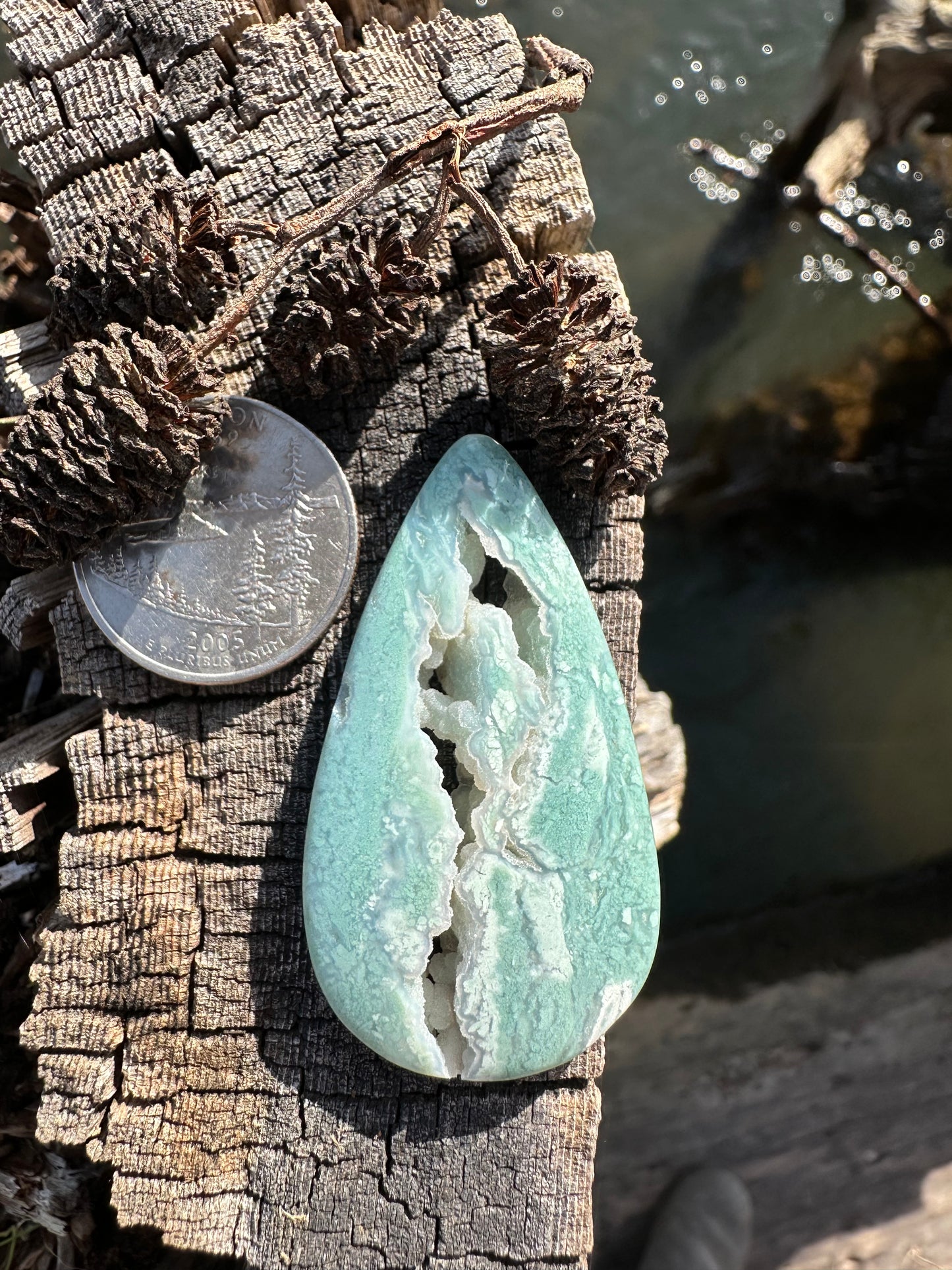 Chrome Chalcedony Cabochon