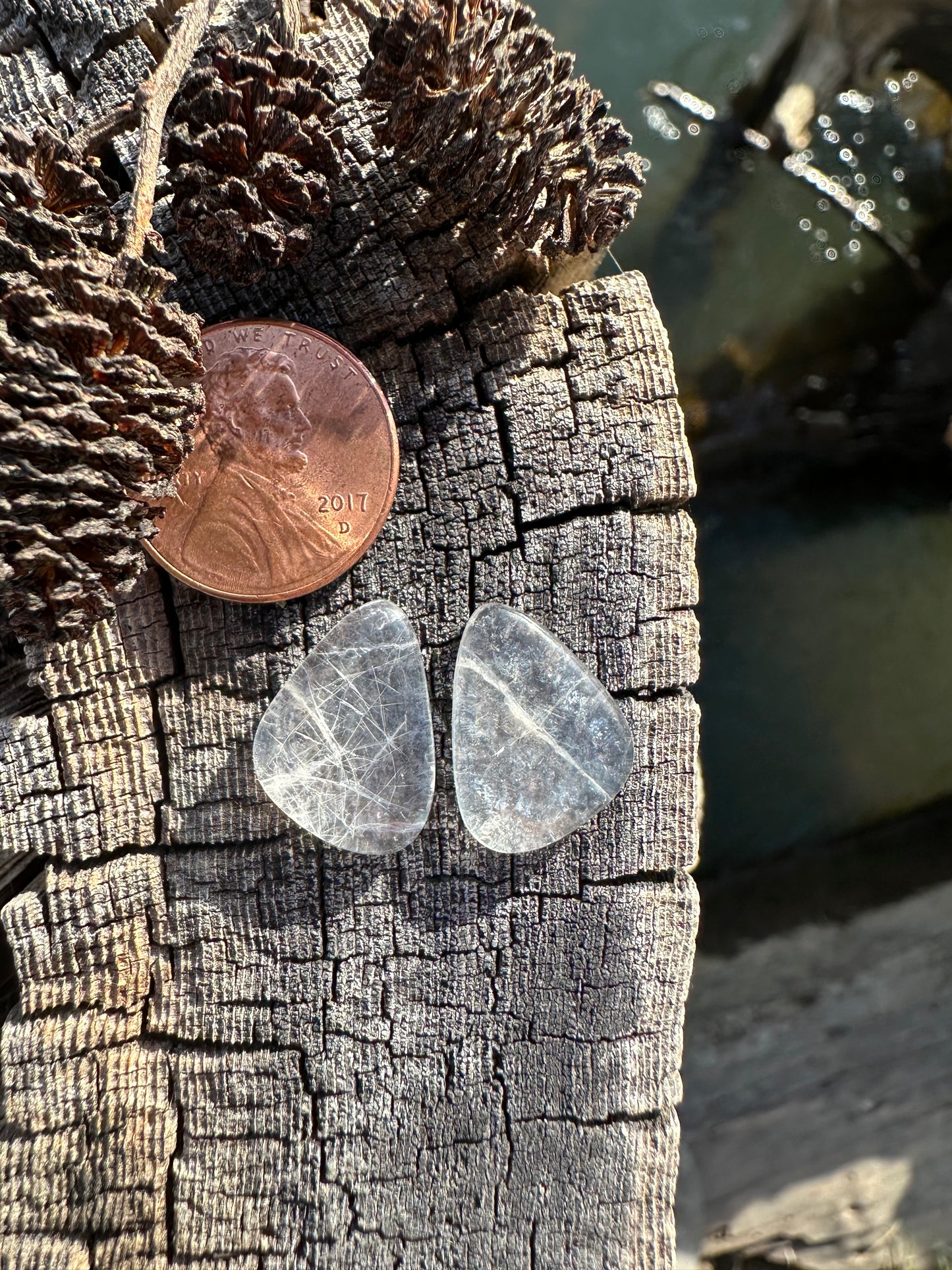 *FLAWED* Bubble Opal Earring Pair Cabochon