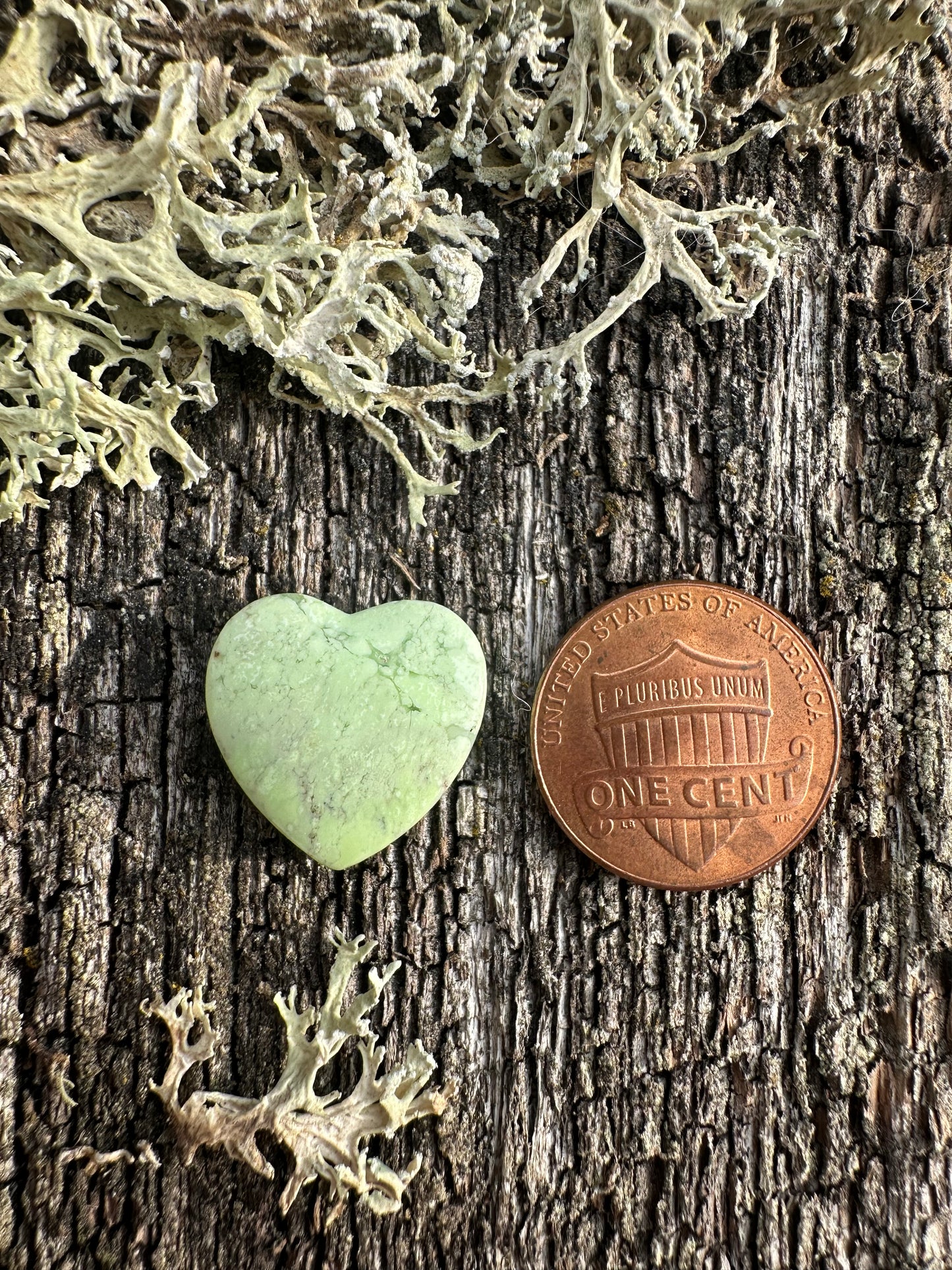Lemon Chrysoprase Heart Cabochon B
