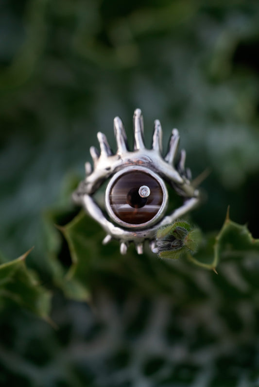 The Eye Ring Sterling Silver - Size 7.5