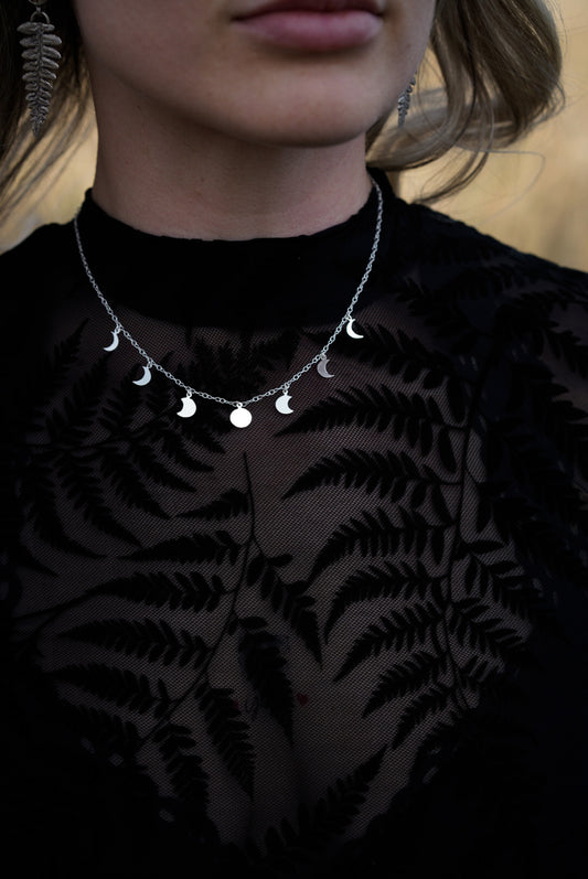 Moon Phases Charm Necklace