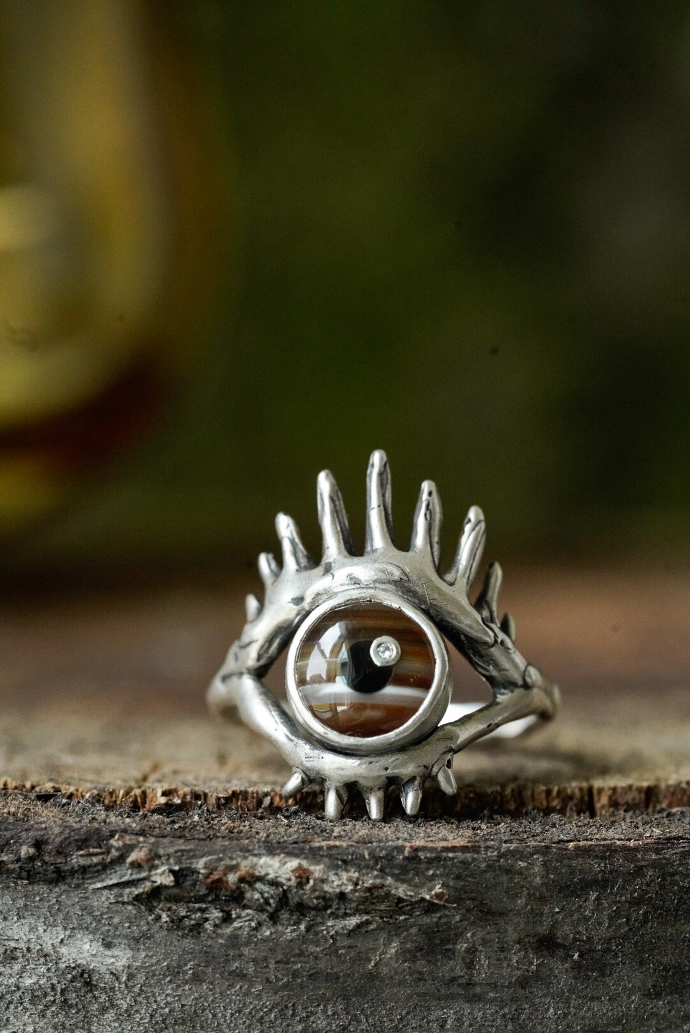 The Eye Ring Sterling Silver - Size 7.5
