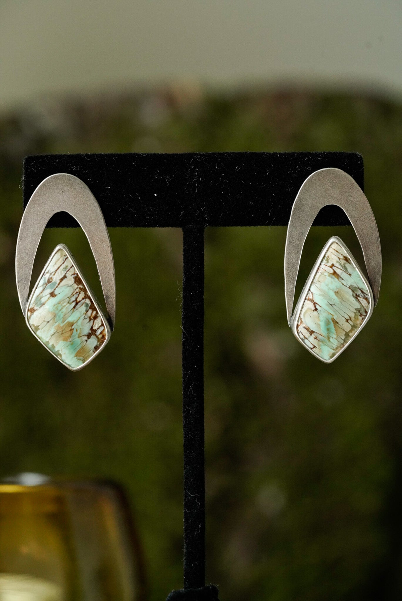 Australian Variscite Statement Earrings
