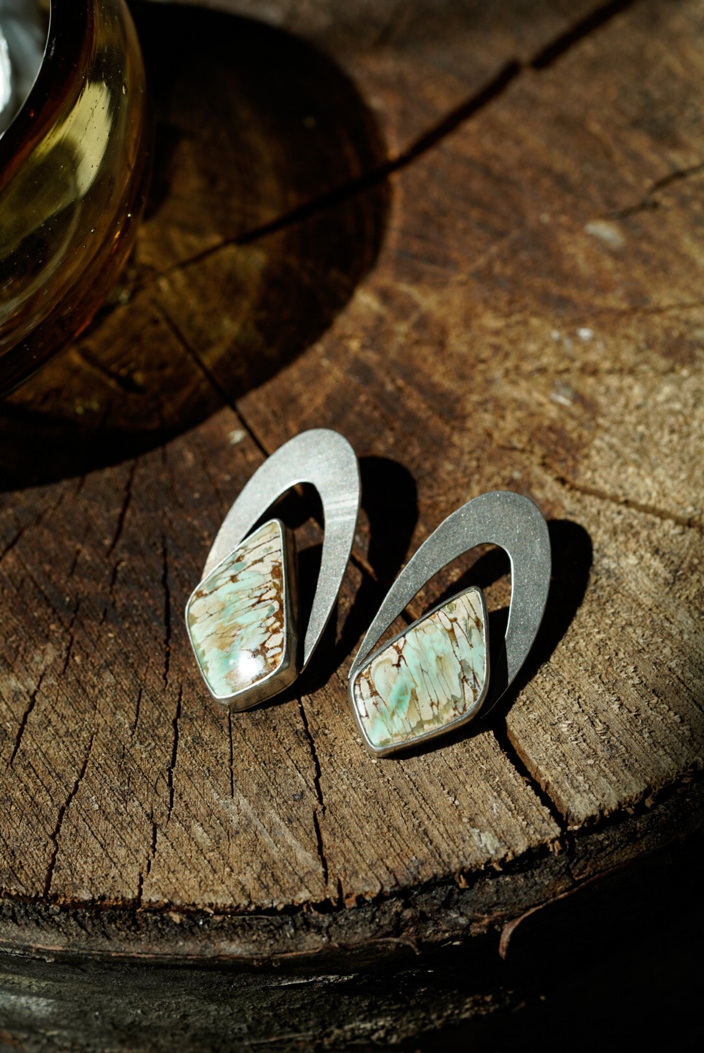 Australian Variscite Statement Earrings