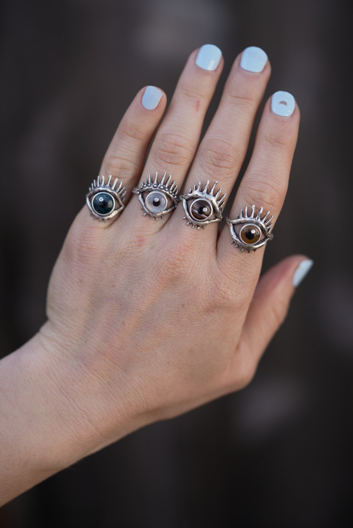 The Eye Ring Sterling Silver - Size 6.75