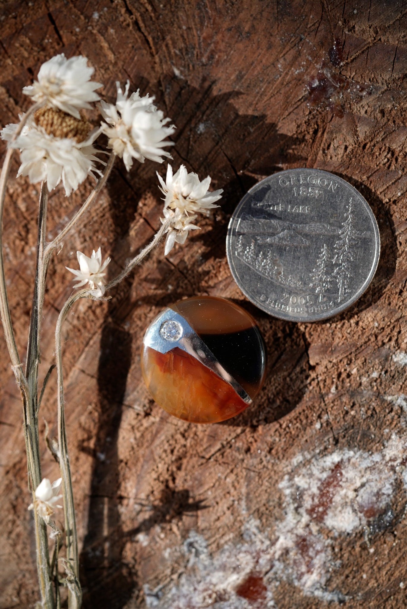 Kintarsia Cabochon - Diamond River No.2