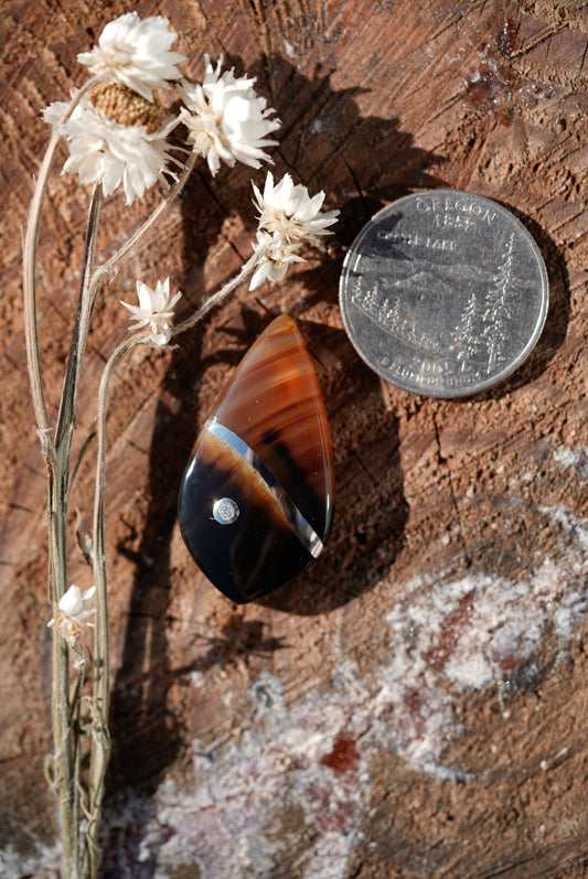Kintarsia Cabochon - Diamond Accent No.3
