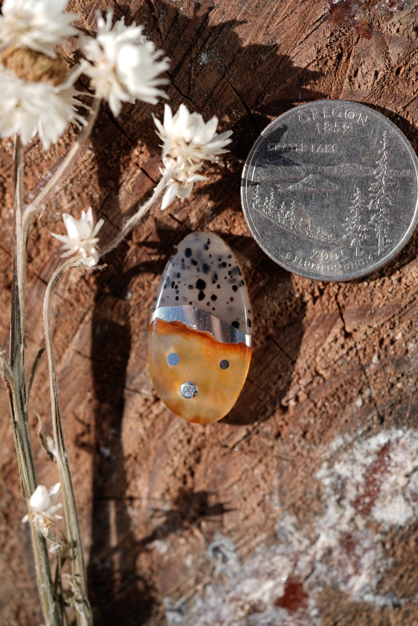 Kintarsia Cabochon - Diamond Accent No.2