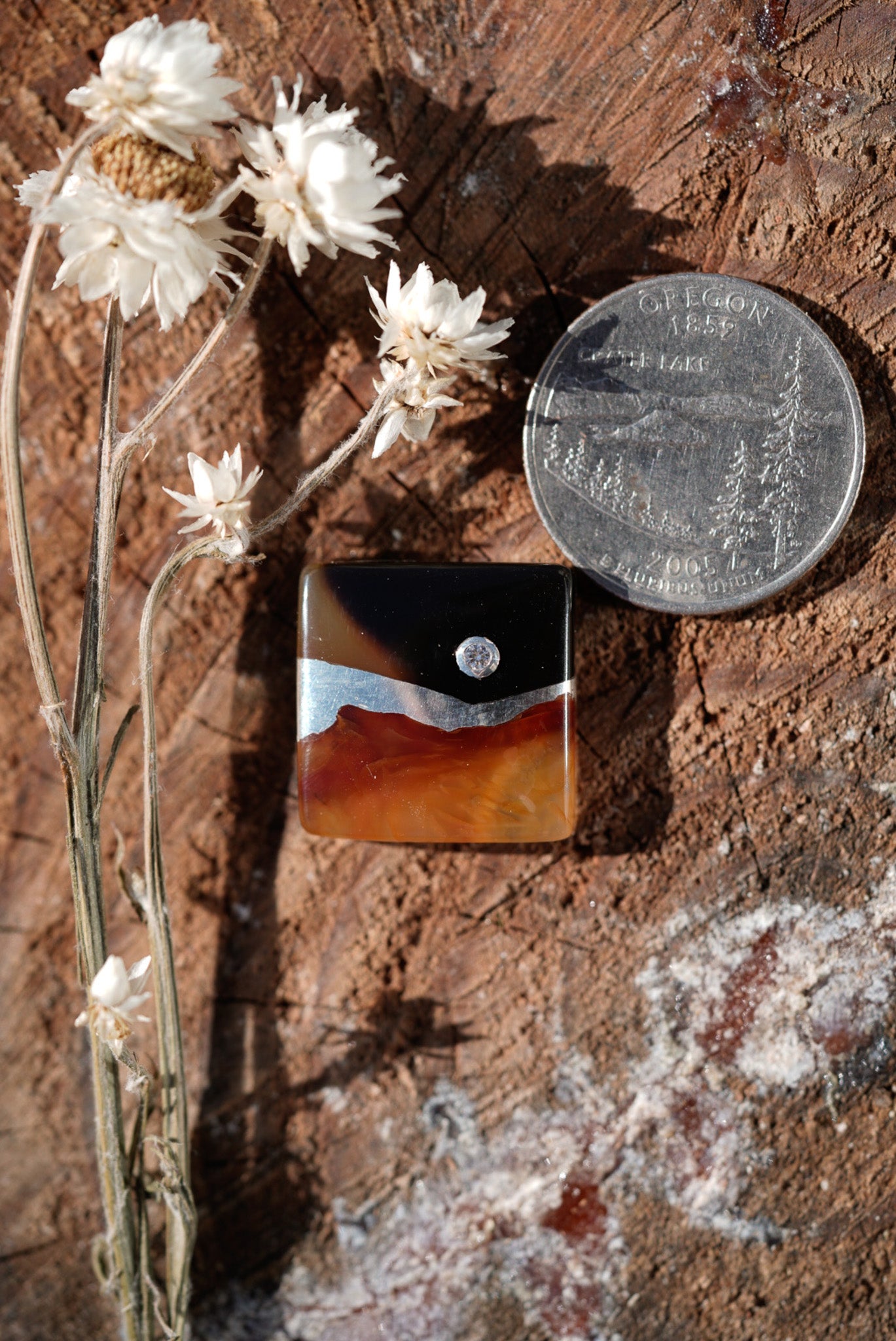 Kintarsia Cabochon - Diamond Accent No.5