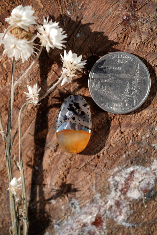 Kintarsia Cabochon - Diamond Accent No.7
