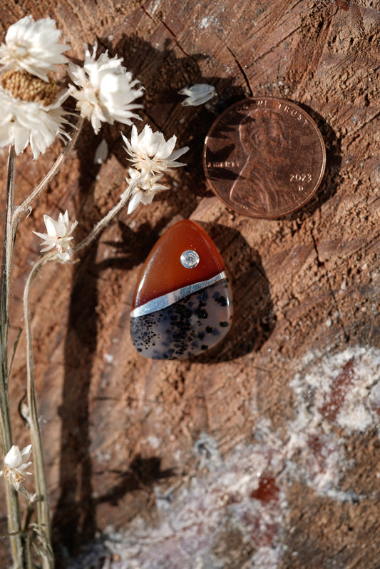 Kintarsia Cabochon - Diamond Accent No.8