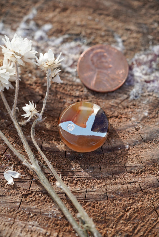 Kintarsia Cabochon - Diamond River No.8