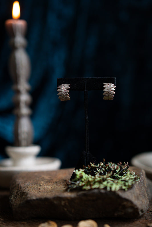 Fern Hoop Earrings