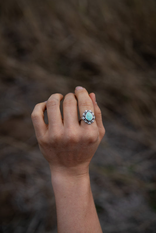 Blue Moon Turquoise Ring - Size 7.25
