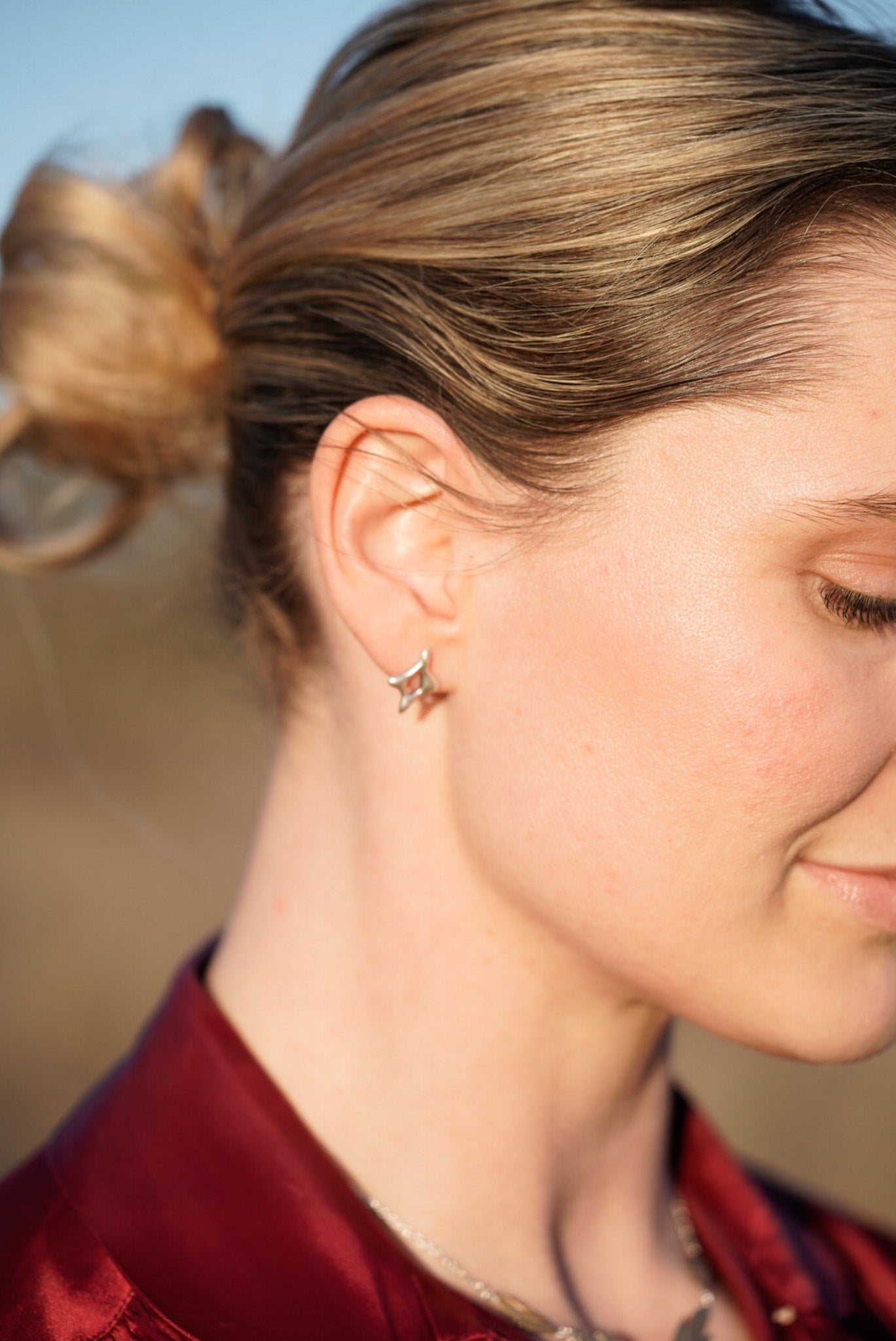 Unbound Diamond Studs - Sterling Silver