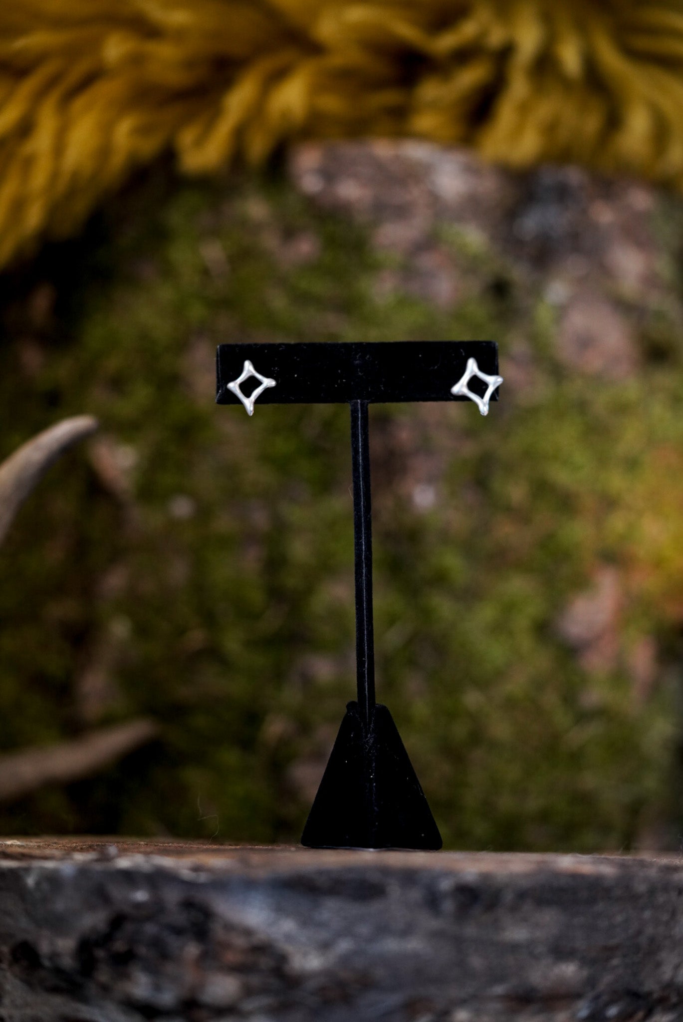 Unbound Diamond Studs - Sterling Silver