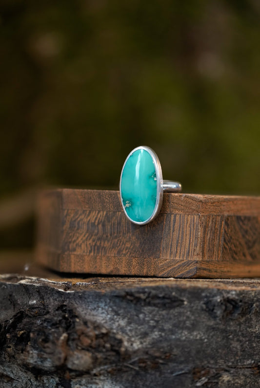 Turquoise Simple Statement Ring - Size 8