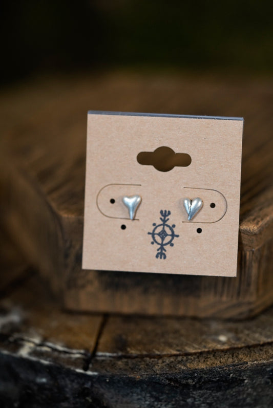 Wild Hearts Studs 3 (smallest) - Sterling Silver