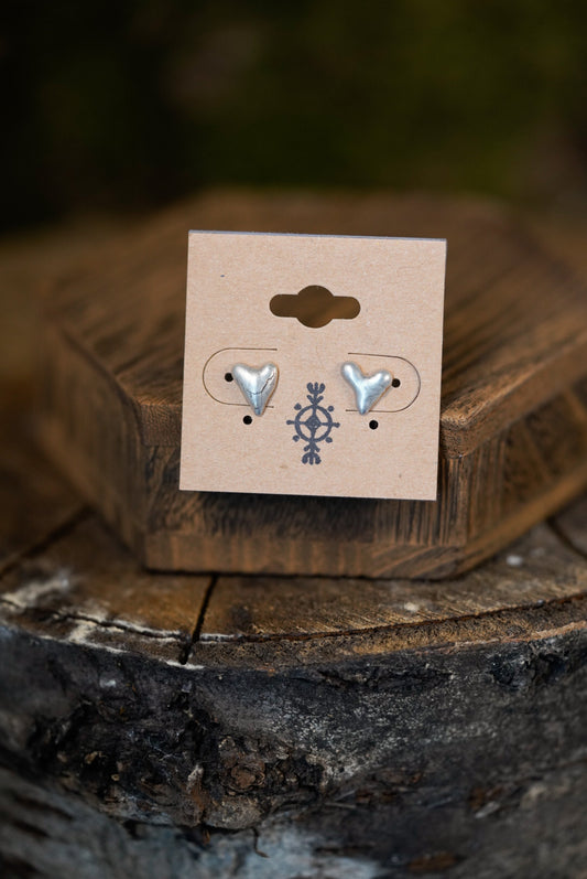 Wild Hearts Studs 2 - Sterling Silver