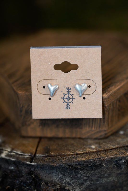 Wild Hearts Studs 1 - Sterling Silver
