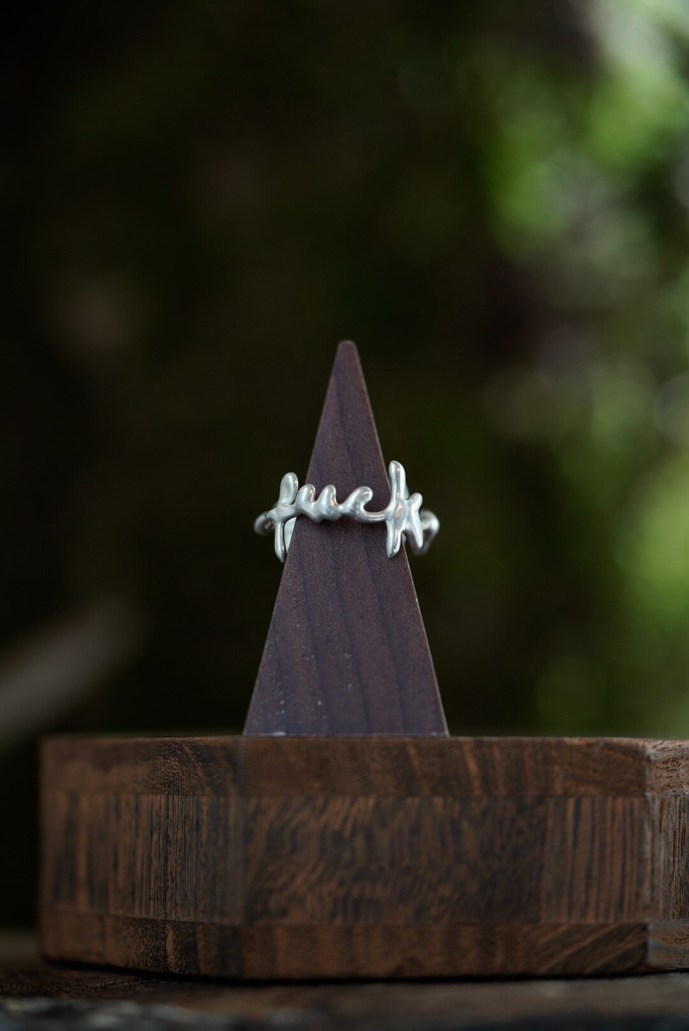 Cursive "F*** Off" Ring - Sterling Silver Size 9.25
