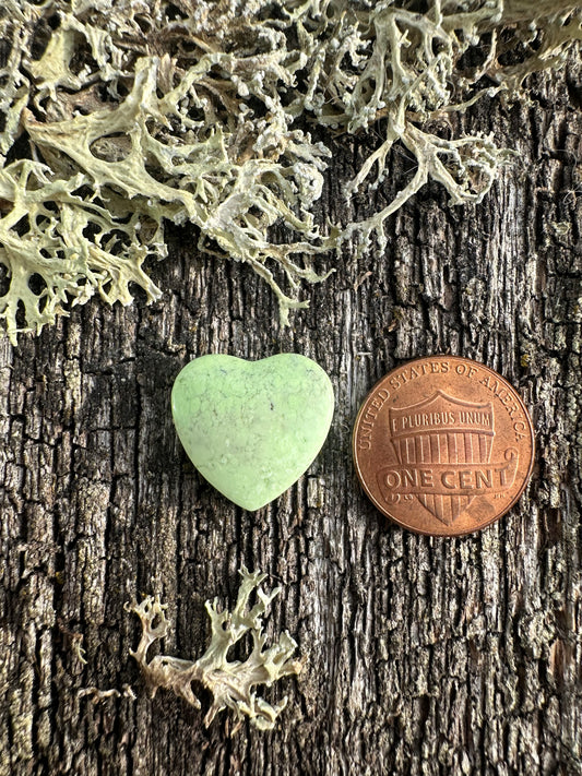 Lemon Chrysoprase Heart Cabochon A
