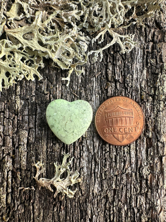 Lemon Chrysoprase Heart Cabochon C