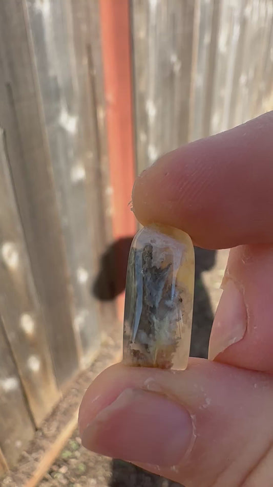 Graveyard Point Plume Agate Cabochon A