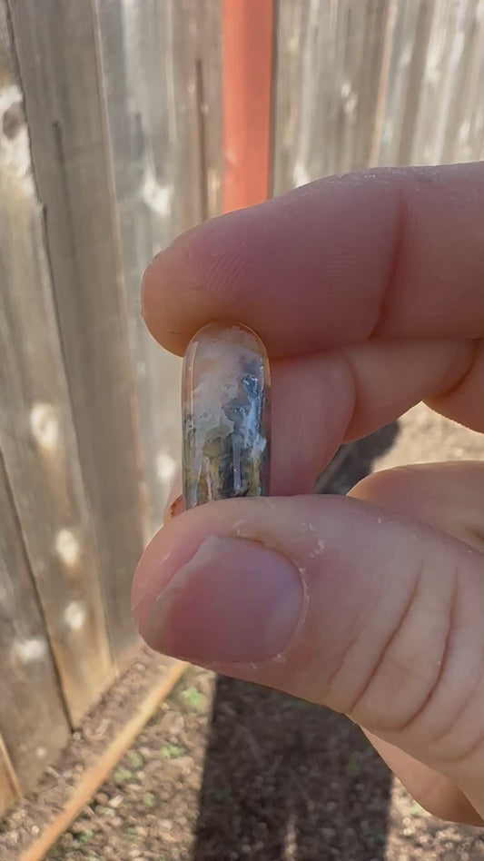 Graveyard Point Plume Agate Cabochon B